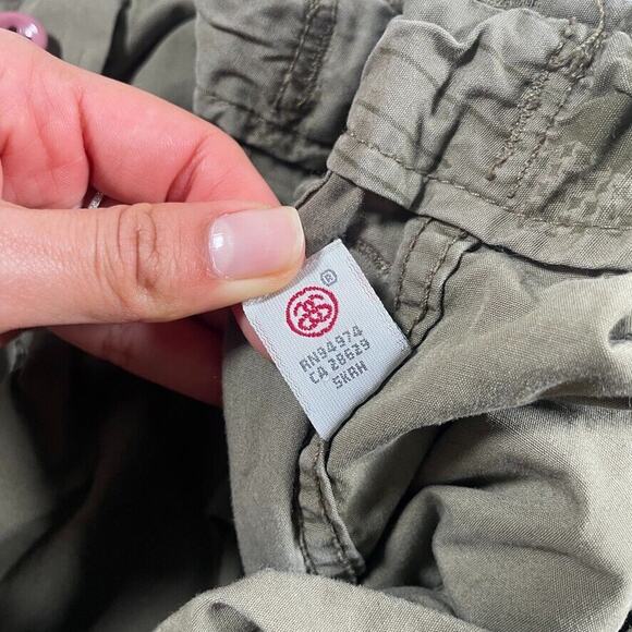 Stussy Men's 34x31 Camo Cargo Pants Beige Green 6 Pocket Drawstring - Picture 11 of 16